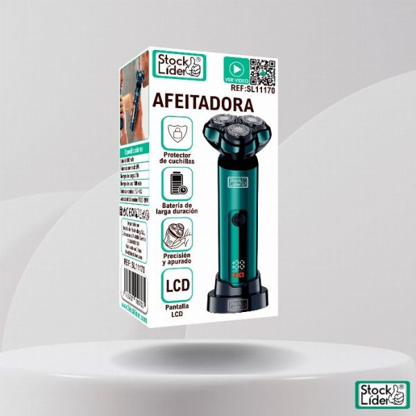 Máquina de barbear com 3 lâminas giratórias