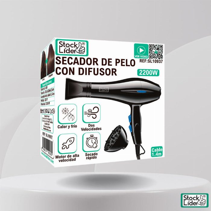 Secador de pelo con difusor