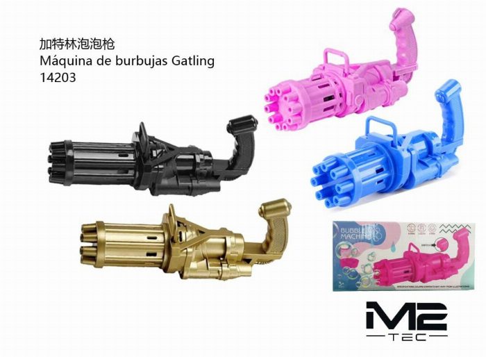 Arma de bucha de gatling automática para crianças
