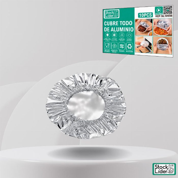 Cobre-alimentos de alumínio