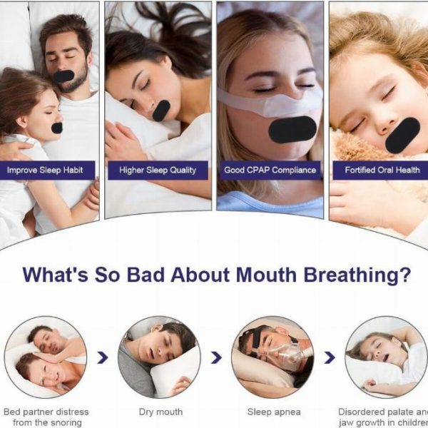Tiras Orais Anti-ronco, 30 Tiras De Sono Anti-Snoring