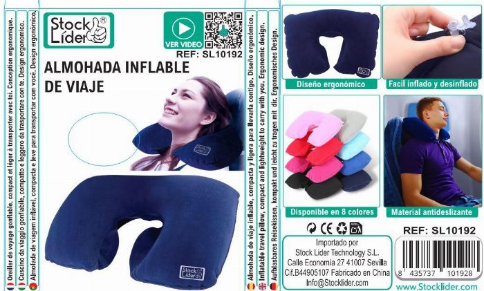 Almofada insuflável de viagem