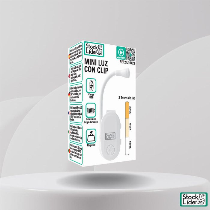 Mini luz com clip
