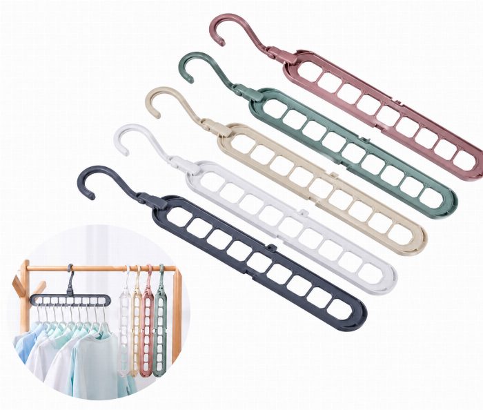 Pack de 5 cabides multifuncionais para poupar espaço