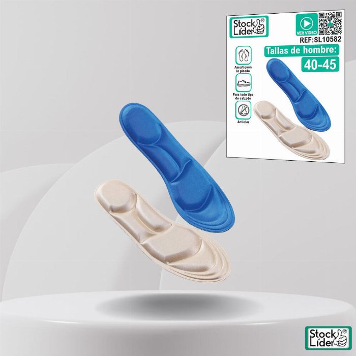 Palmilhas recortáveis para homem (tamanhos 40-45)