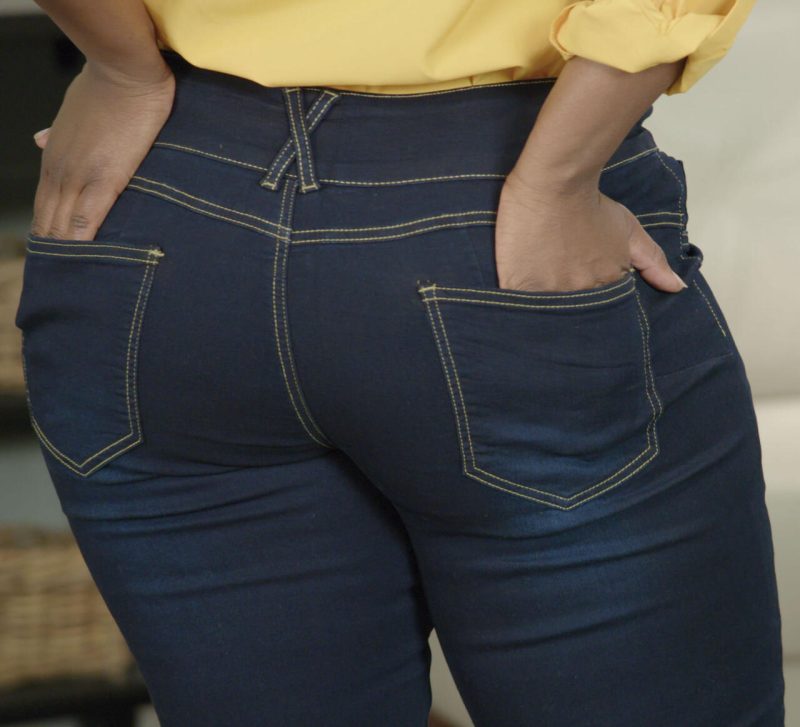 Leggings elásticos efeito jeans