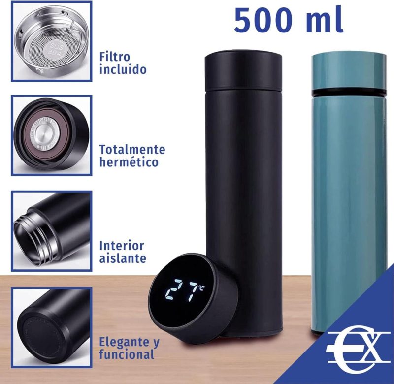 Termos frios e leitor de temperatura de calor