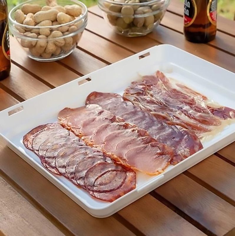 Pack de 3 bandejas empilháveis com tampa flexível hermética