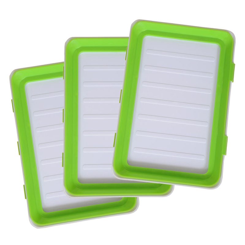 Pack de 3 bandejas empilháveis com tampa flexível hermética