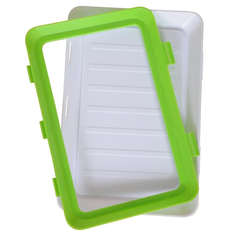 Pack de 3 bandejas empilháveis com tampa flexível hermética