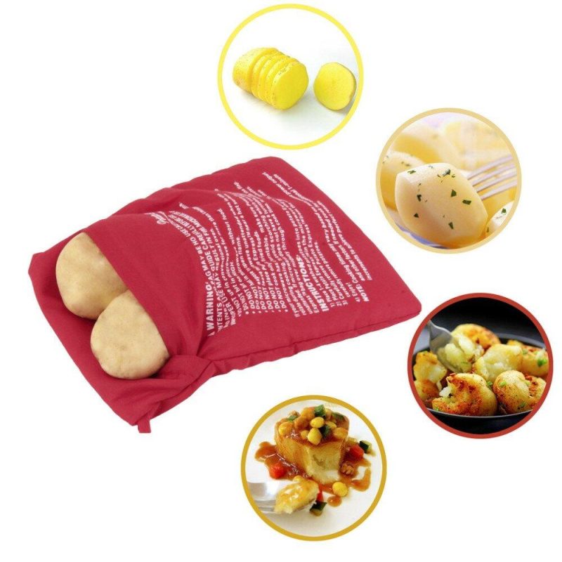 Pack de 3 sacos para assar batatas no micro-ondas