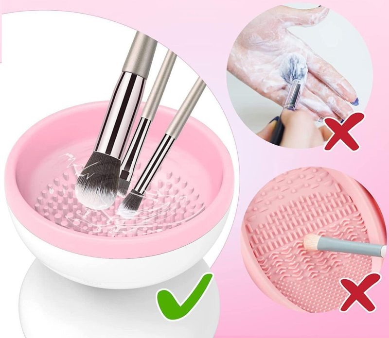 Limpeza de pincéis de maquilhagem automática