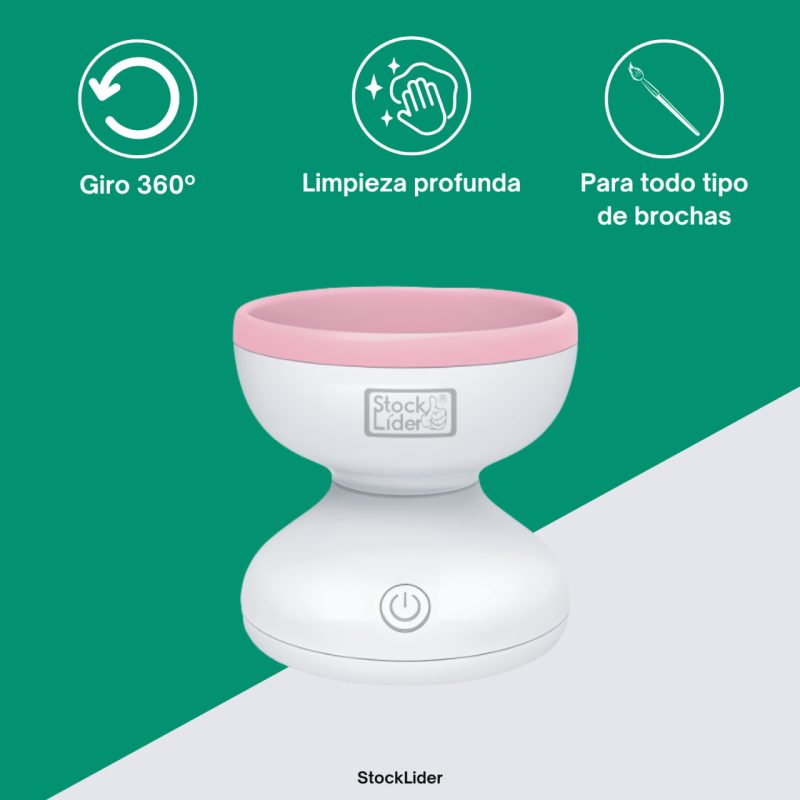 Limpeza de pincéis de maquilhagem automática