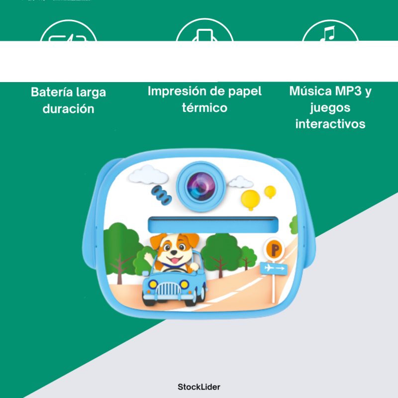 Câmera infantil com impressora térmica