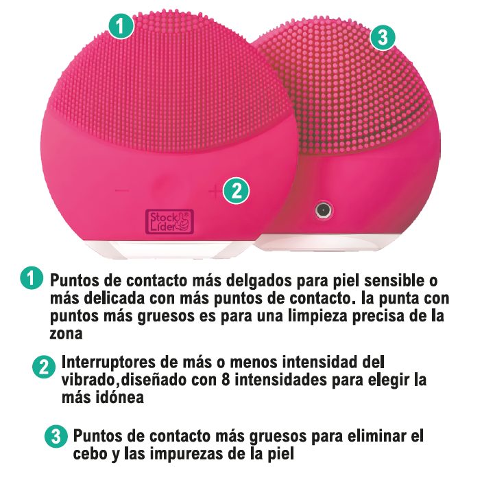 Limpeza facial com escova de silicone