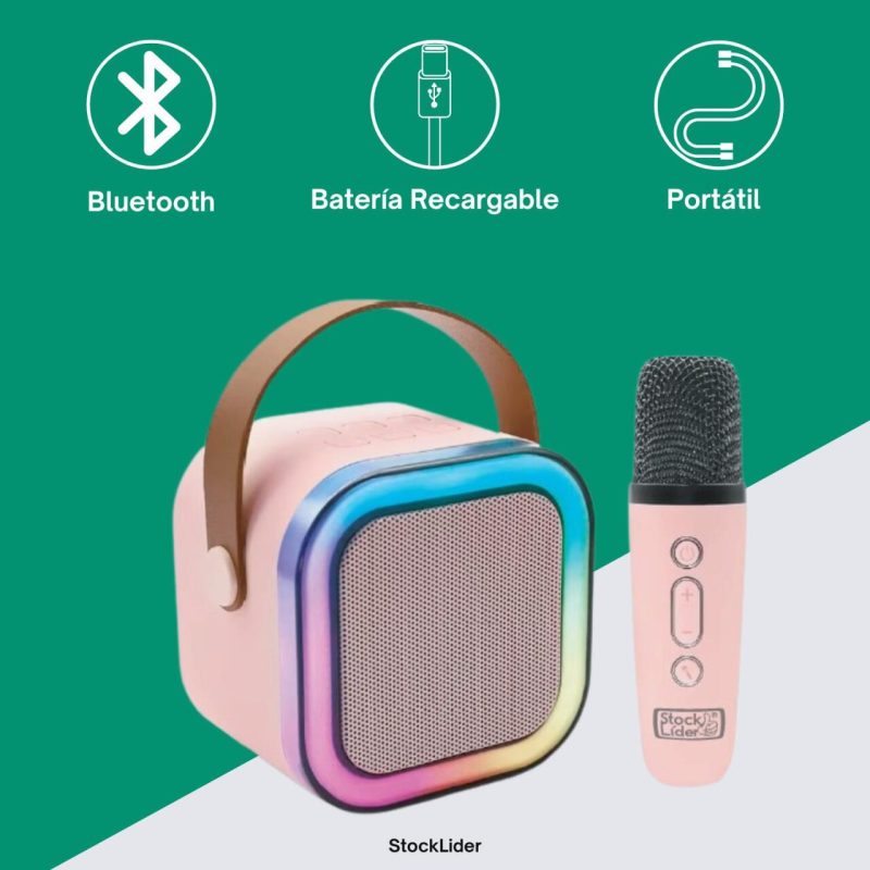 Karaoke portátil com Bluetooth