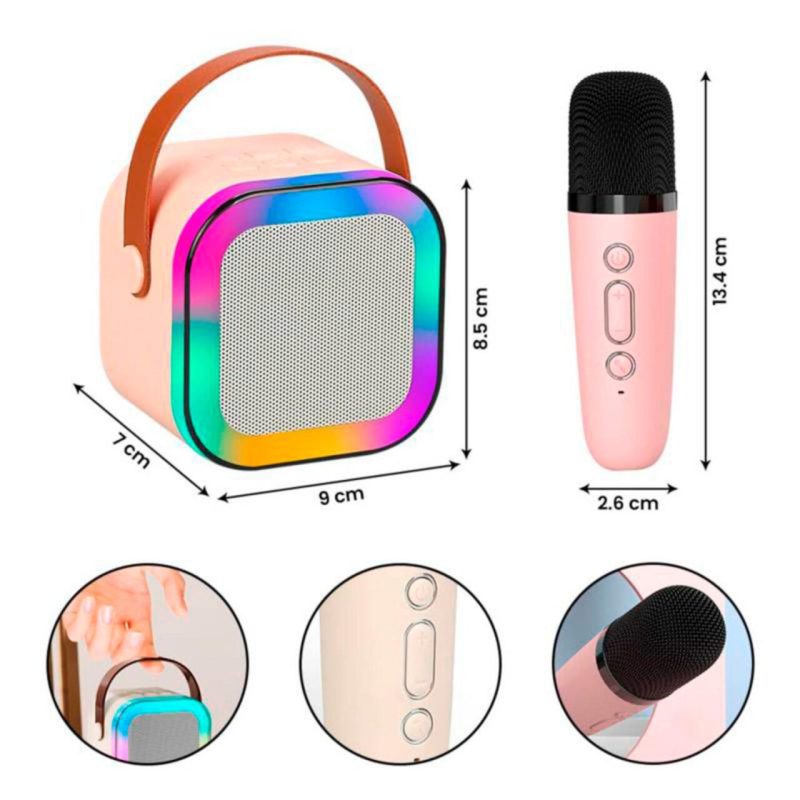Karaoke portátil com Bluetooth