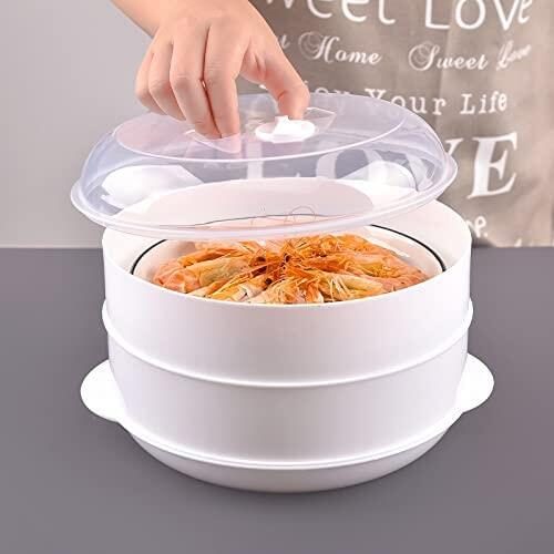 Caçarola para microondas de cozinha a vapor