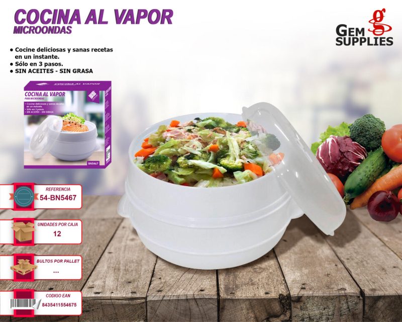 Caçarola para microondas de cozinha a vapor