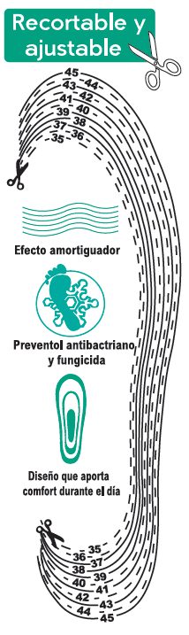 Palmilhas recortáveis para homem (tamanhos 40-45)