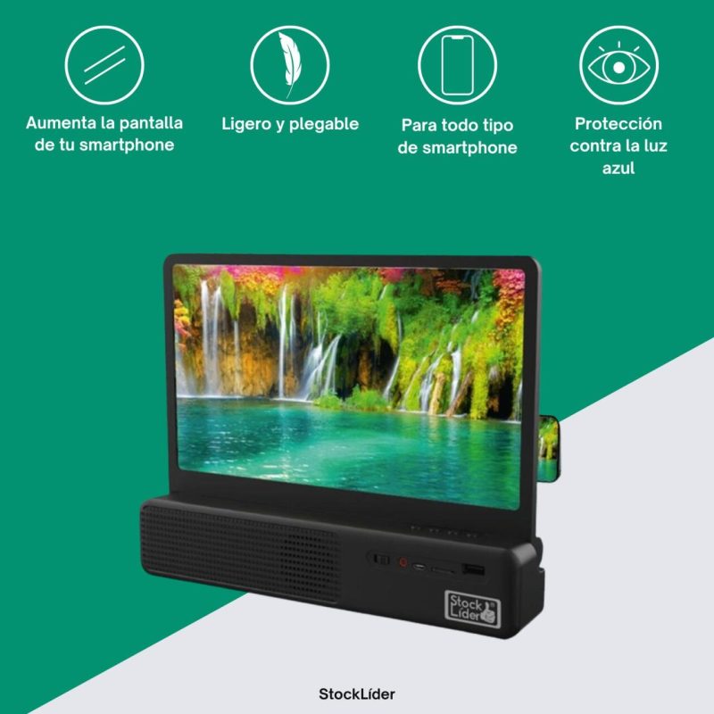 Amplificador de ecrã com Bluetooth