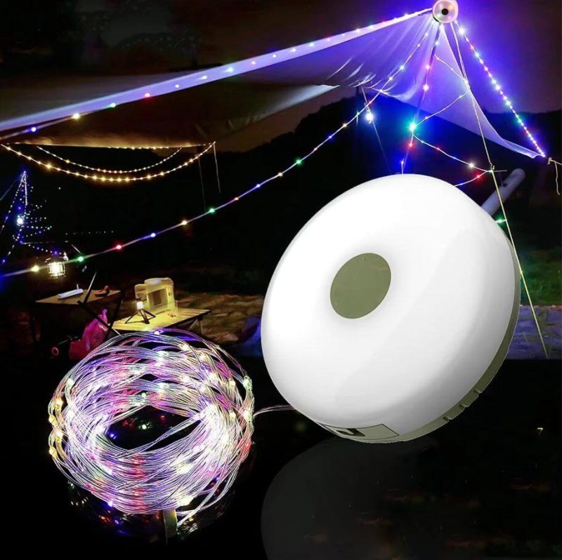 Tira de LED recarregável e retrátil