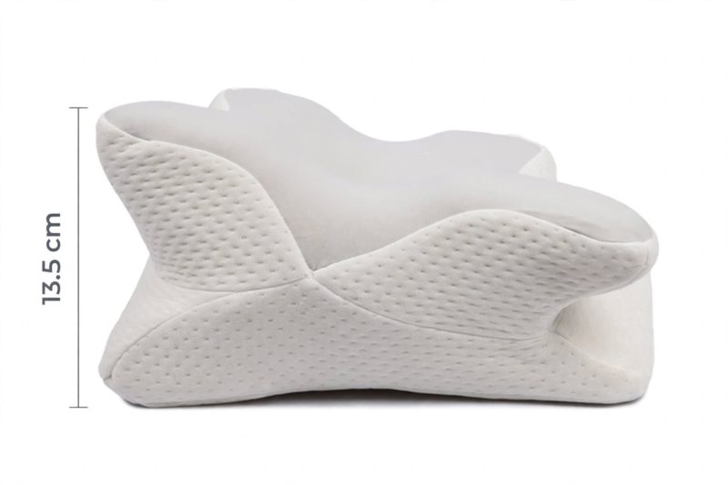 Almohada Cervical Viscoelástica Ergonómica 62x42x13,5 cm, Mariposa, Soporte Cuello y Hombros, Funda Lavable, Antironquidos