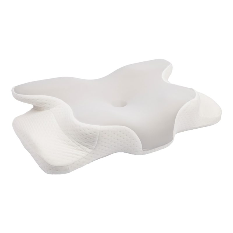 Almohada Cervical Viscoelástica Ergonómica 62x42x13,5 cm, Mariposa, Soporte Cuello y Hombros, Funda Lavable, Antironquidos