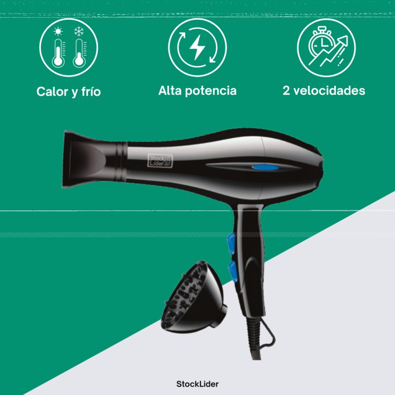 Secador de pelo con difusor