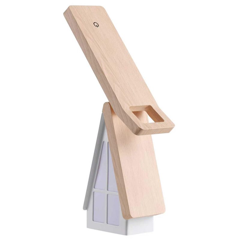 Lámpara de mesa plegable con forma de casa