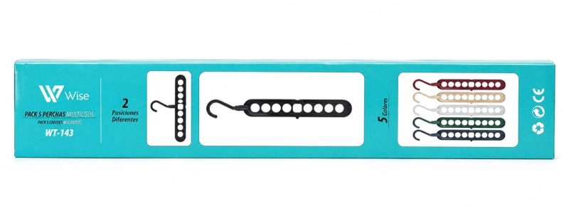 Pack de 5 cabides multifuncionais para poupar espaço