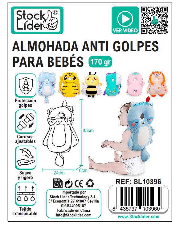 Travesseiro anti-choque para bebés