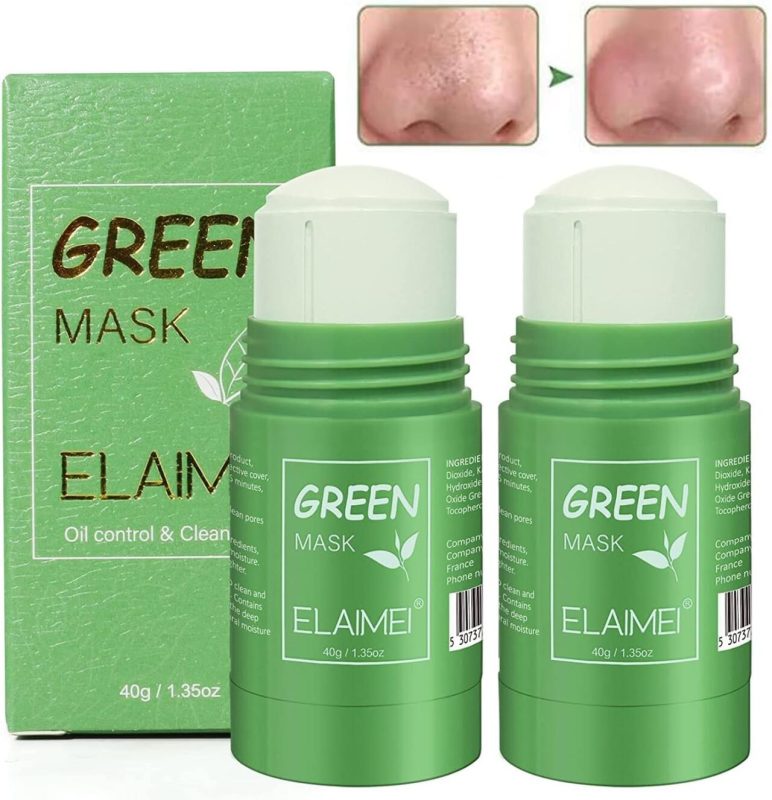 Máscara facial de chá verde em stick
