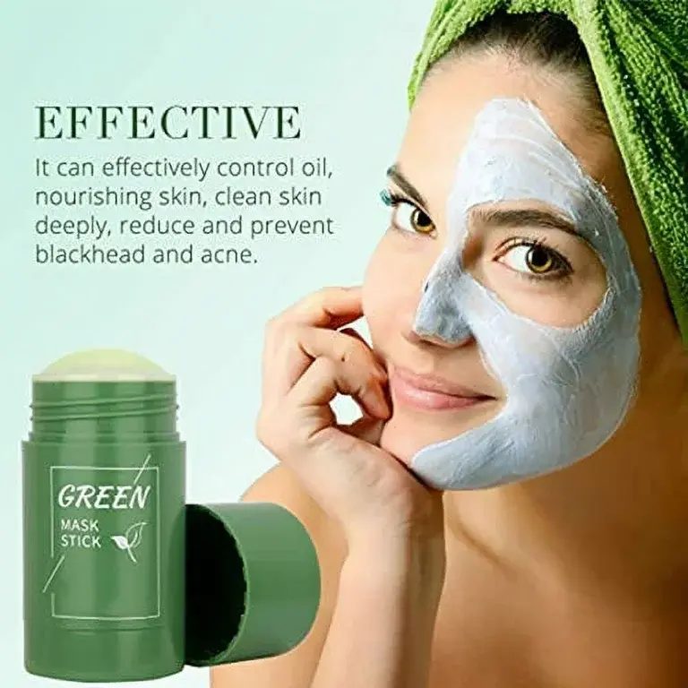 Máscara facial de chá verde em stick