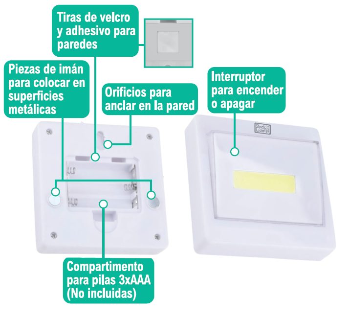 Candeeiro COB 3W 200Lm