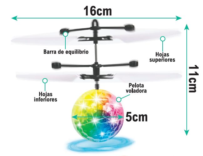 Bola voadora com sensor de indução