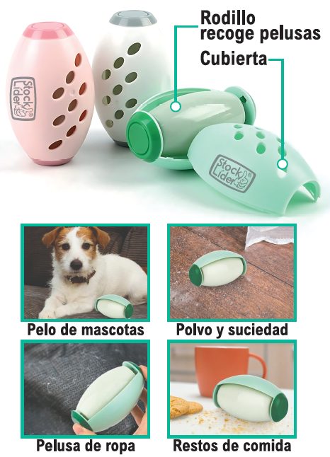Rolo tira-pelusas reutilizável